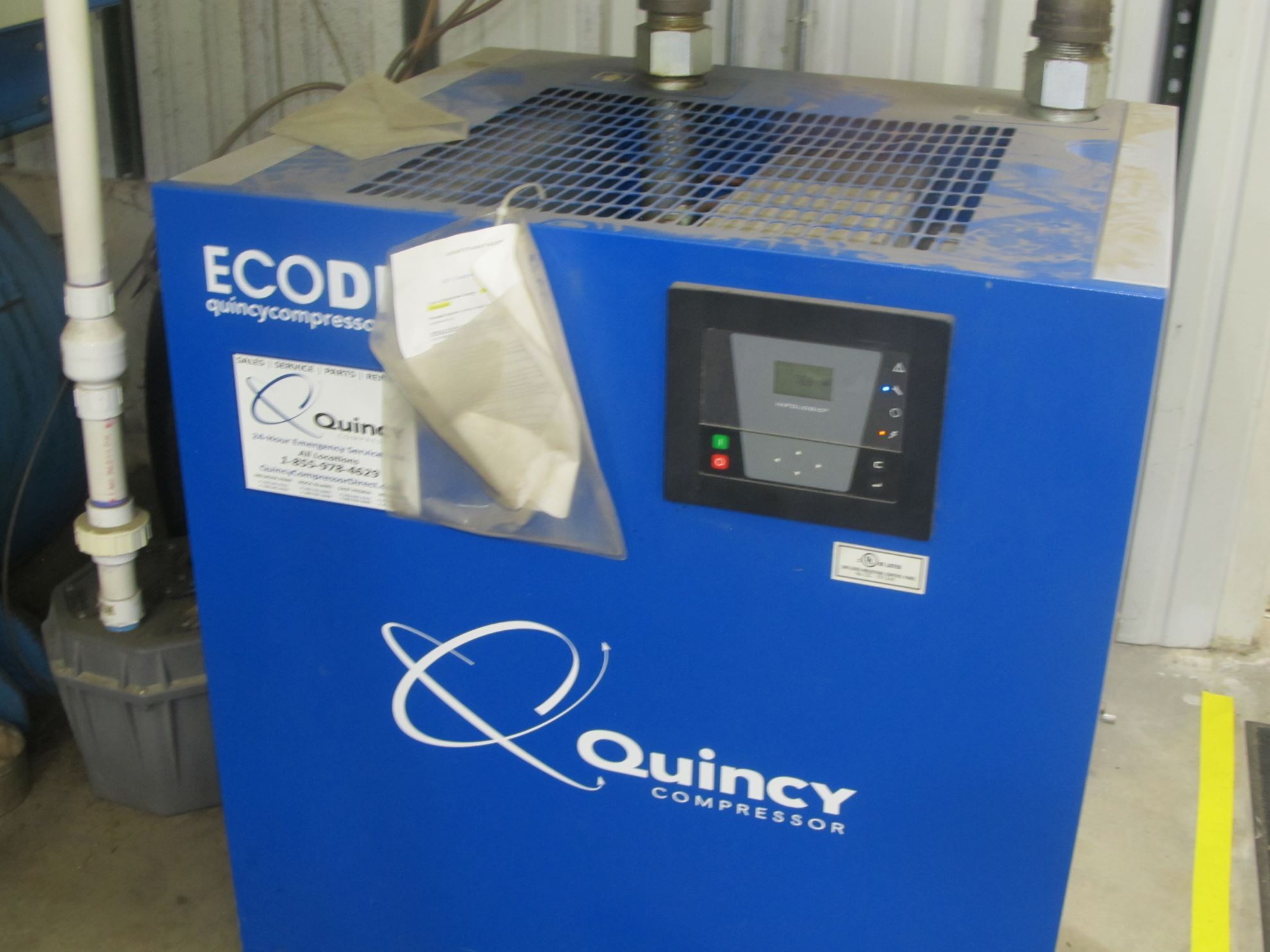 20055 - 500 CFM QUINCY 500 ECODRI CYCLING REFRIGERATED AIR DRYER TYPE QED-500